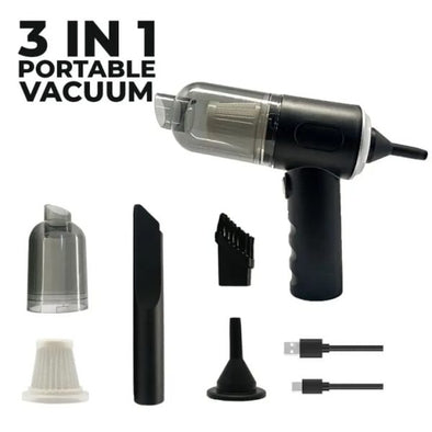 Powerful 3-in-1 Cordless Handheld Vacuum Cleaner With Led Light – Wet & Dry, Strong Suction For Car, Sofa, Carpet & Home Cleaning (with Box)
